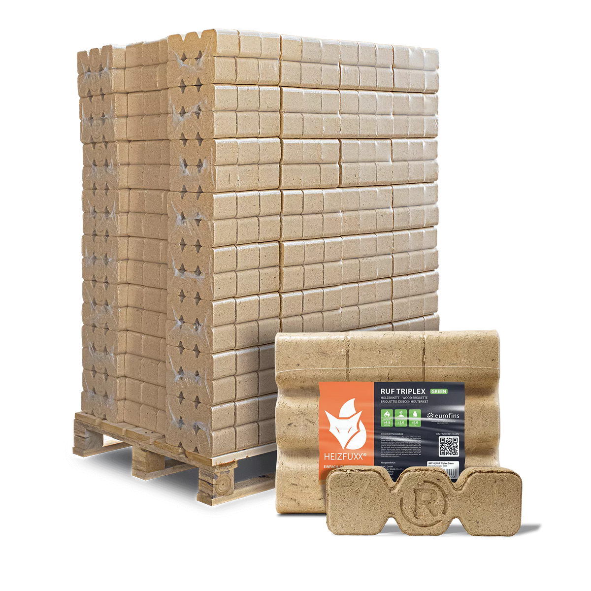 Holzbriketts RUF Triplex Green 96 x 10 kg