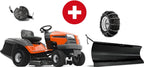 Husqvarna TC 138L Winterpaket mit Schneeschild, Gummileiste, Gewicht und Schneeketten – Modell 2025