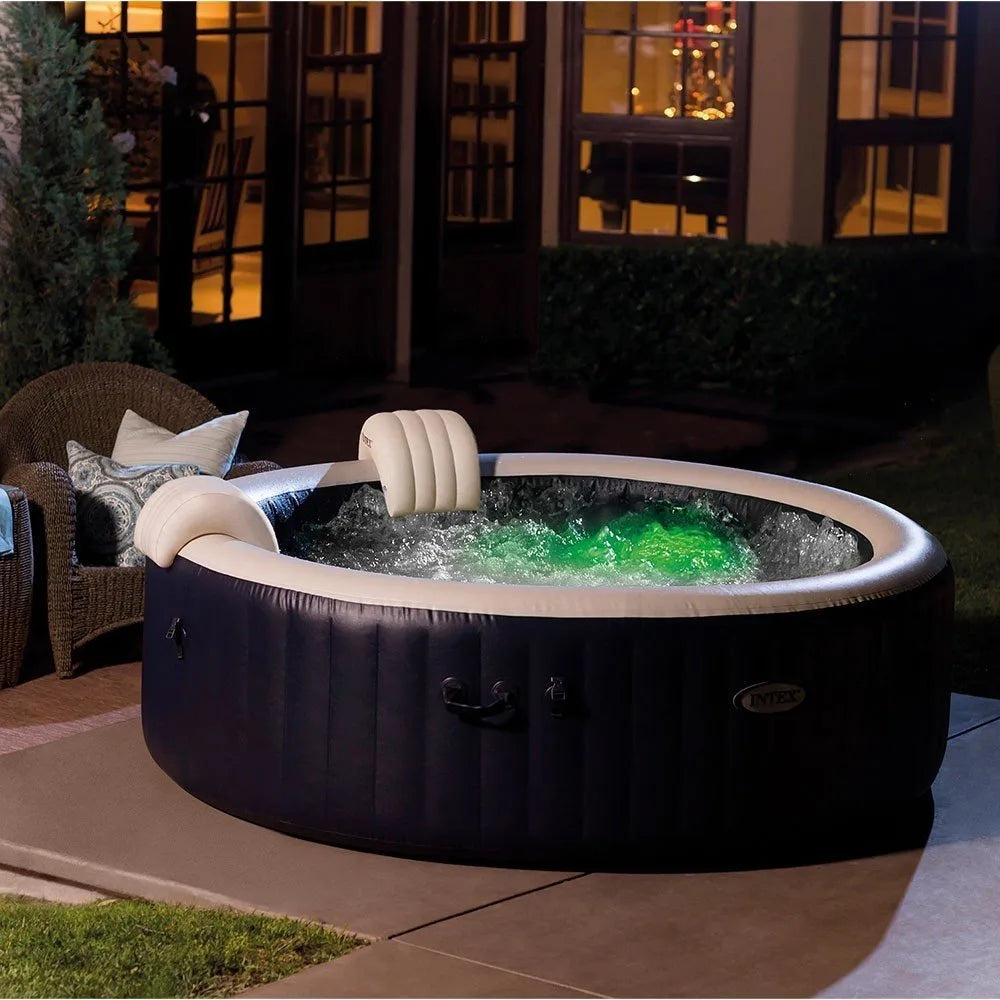 Aufblasbarer INTEX Blue Navy Whirlpool für 4 Personen mit Thermoabdeckung – Nur für kurze Zeit