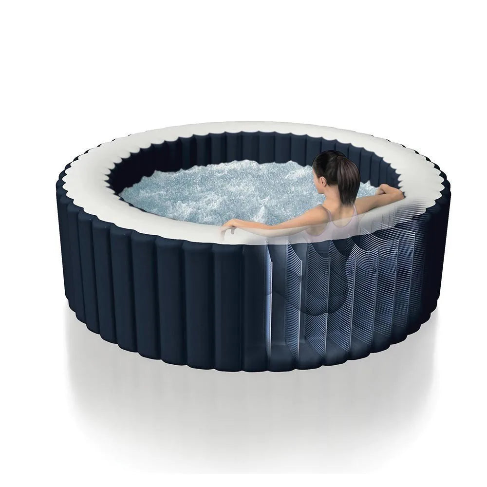 Aufblasbarer INTEX Blue Navy Whirlpool für 4 Personen mit Thermoabdeckung – Nur für kurze Zeit