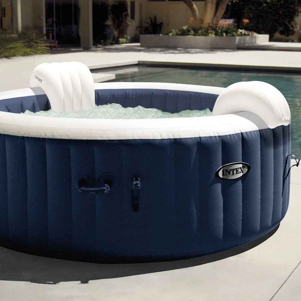 Aufblasbarer INTEX Blue Navy Whirlpool für 4 Personen mit Thermoabdeckung – Nur für kurze Zeit