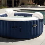 Aufblasbarer INTEX Blue Navy Whirlpool für 4 Personen mit Thermoabdeckung – Nur für kurze Zeit