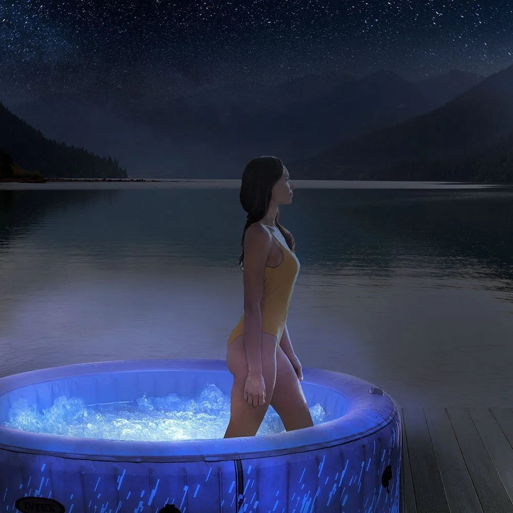 Aufblasbarer INTEX Galaxie Whirlpool für 4 Personen inklusive Thermoabdeckung