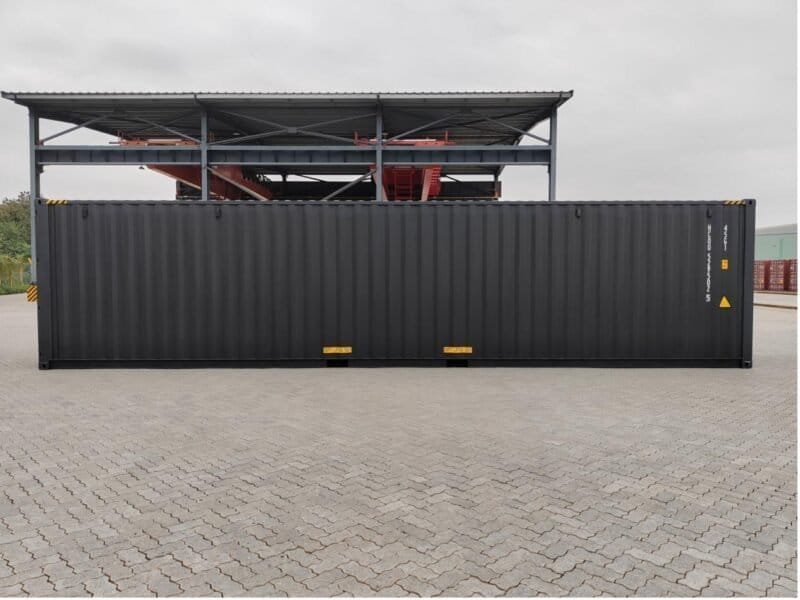 40 Fuß High Cube Container, schwarzgrau