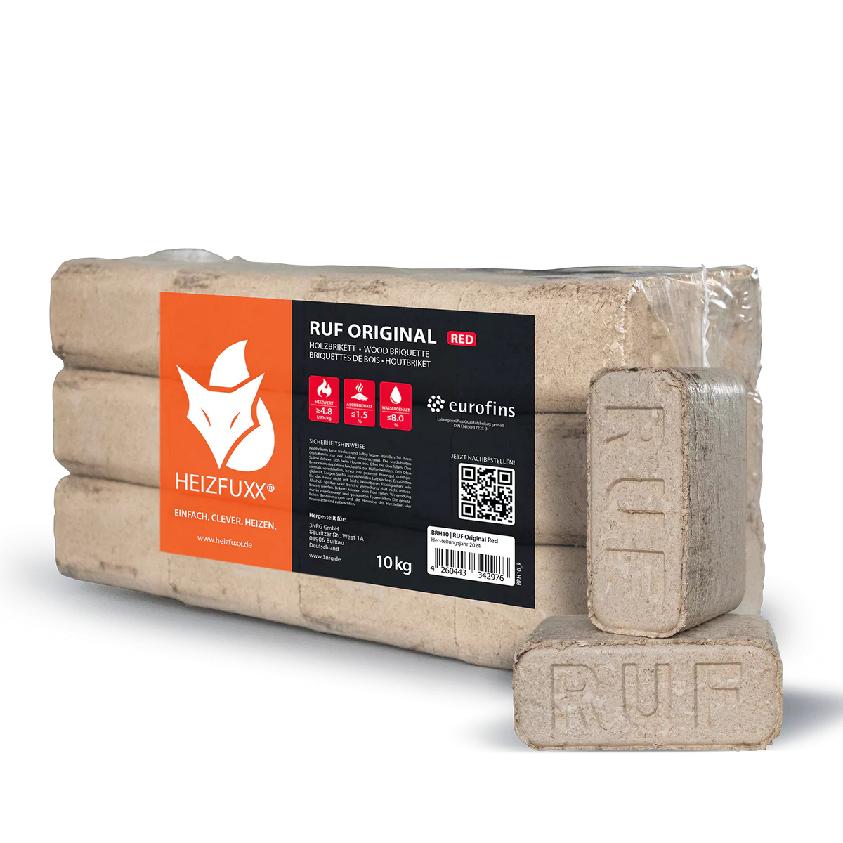 Holzbriketts RUF Original Red 96 x 10 kg