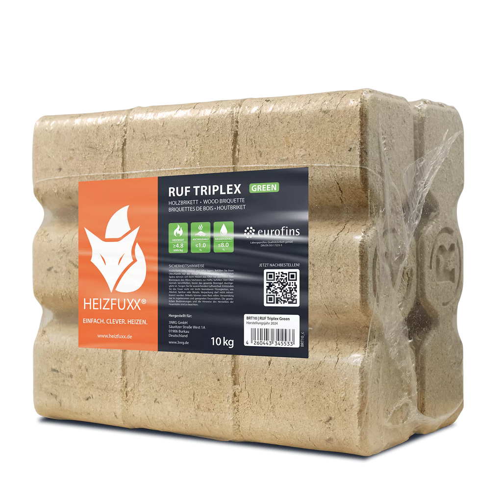 Holzbriketts RUF Triplex Green 96 x 10 kg