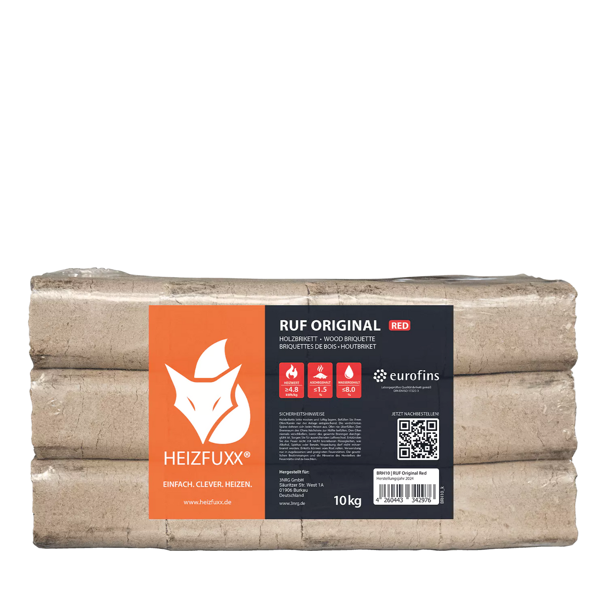 Holzbriketts RUF Original Red 96 x 10 kg
