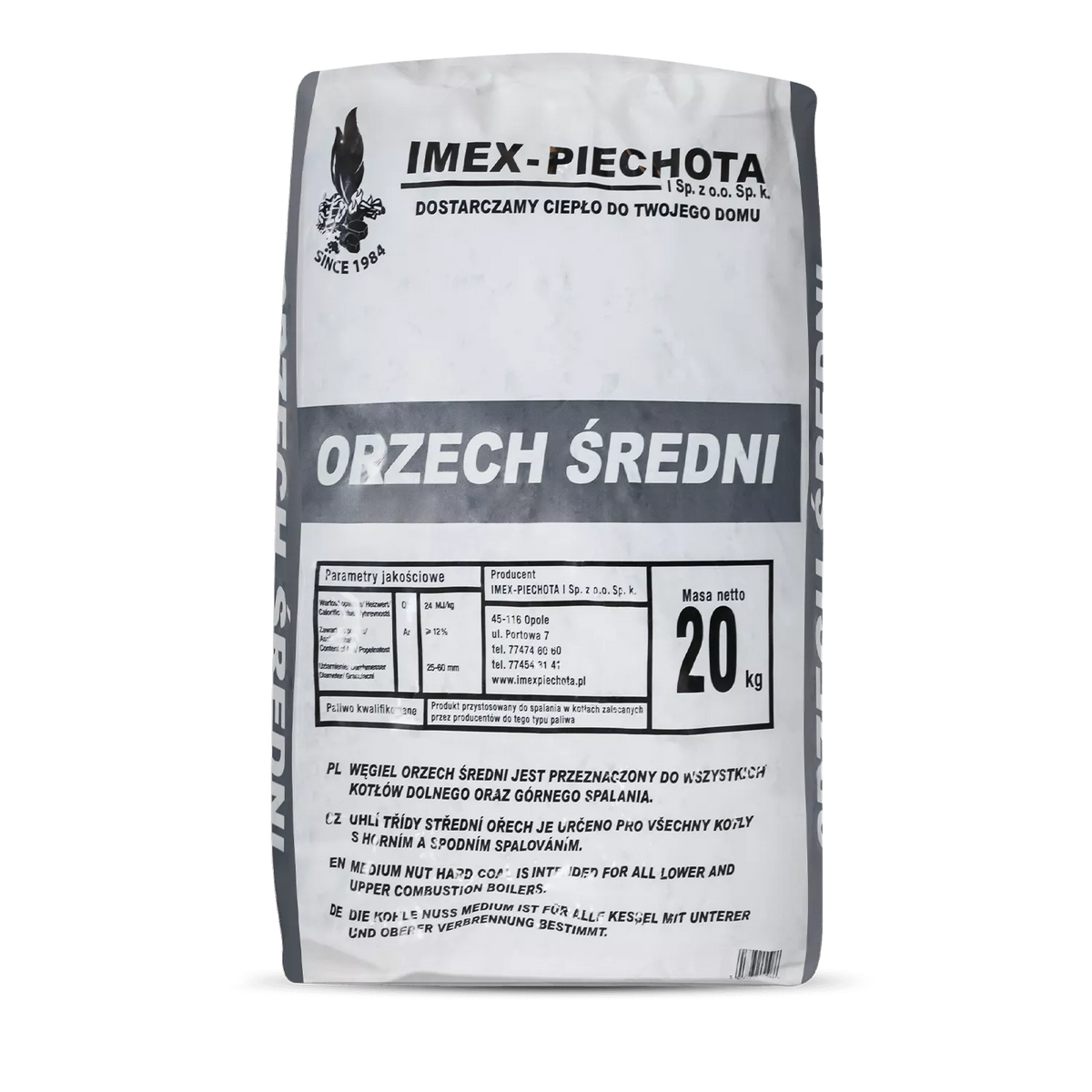 Steinkohle 25 – 60 mm 50 x 20 kg