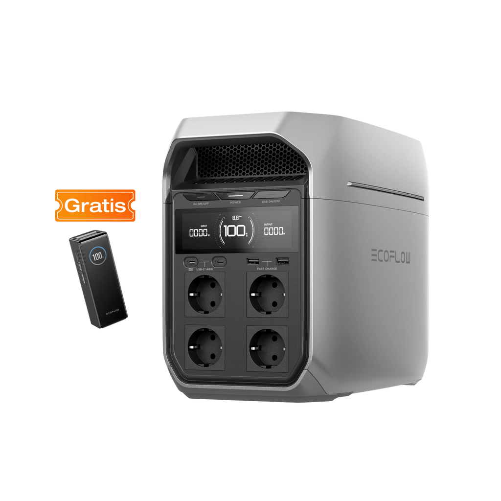 EcoFlow DELTA 3 Plus Powerstation 1800W X-Boost 3600W – erweiterbar bis 5kWh