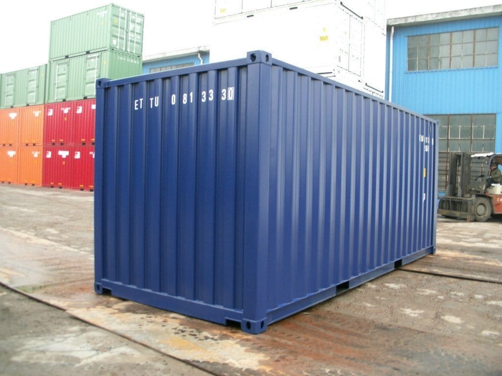 20 Fuß Container, kobaltblau