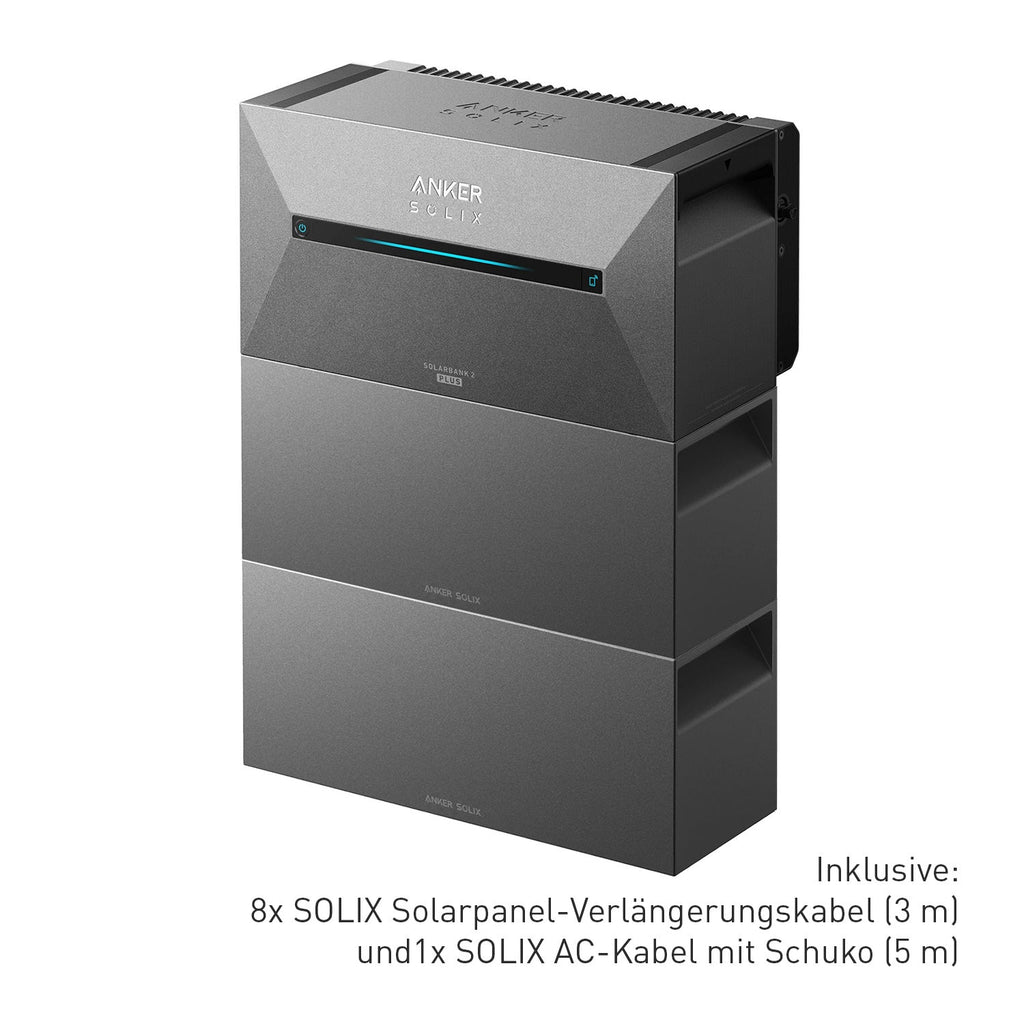 Anker SOLIX Solarbank 3 E2700 Pro + 2x BP2700 Set 8,1 kWh Balkonkraftwerk Speicher