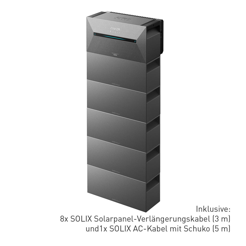 Anker SOLIX Solarbank 3 E2700 Pro + 5x BP2700 Set 16,2 kWh Balkonkraftwerk Speicher