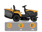 Stiga Estate 598e Akku-Rasentraktor – 98 cm Schnittbreite – Automatisch – Fangkorb 240 l